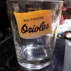 RARE 1966 BALTIMORE ORIOLES WORLD CHAMPS GLASS MUG